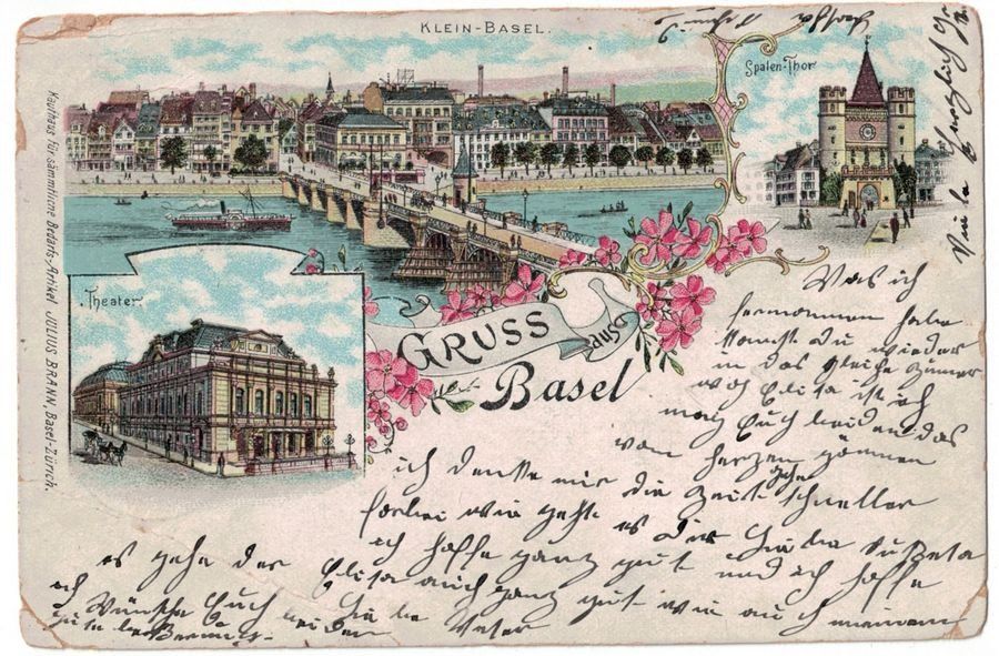Ansichtskarten: Gruss aus Basel, Litho, gelaufen 1901 – Gebraucht aus Frauenfeld von POML