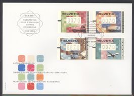 2001, FDC, Zeitgenössische Grafik Posttransportmittel