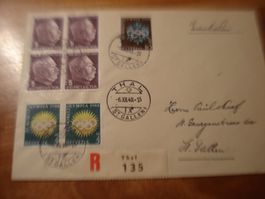 toll frankierter R-Brief 1948, o Thal SG