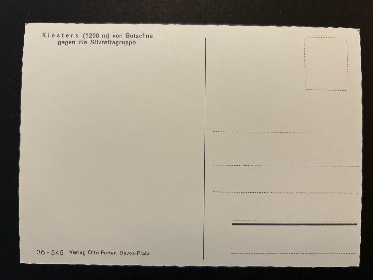 Cartoline postali: Klosters im Prättigau – Usato da Fanas venduto da Alessio11 1