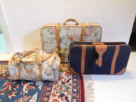 🤩4 STK: 2 GROSSE KOFFER & REISETASCHE ROSA & TISCH