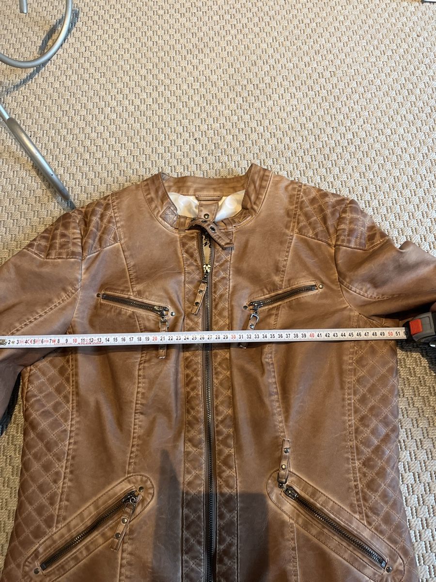 Vestes: Kunstlederjacke, braun, gesteppte Details, S/M – D'occasion à Solothurn par Bobesch08 5