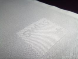 4x Swiss Stoffservietten mit Knopfloch - Swiss Tuch - Tücher