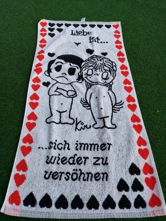 Handtuch mit Spruch Liebe ist.... Kaufen auf Ricardo