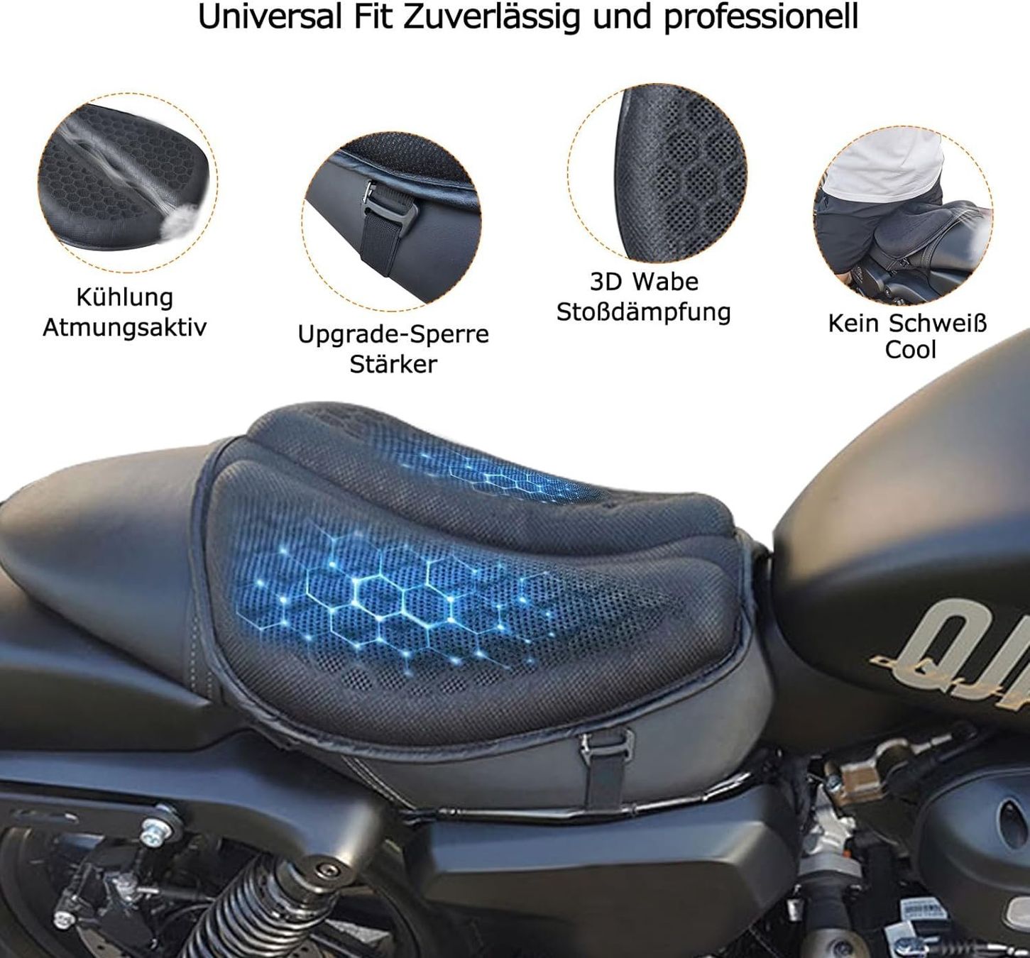 Cuscini: Motorrad 3D Gel Sitzkissen – Nuovo e nell'imballaggio originale da Châtelaine venduto da topshop.switzerland 2