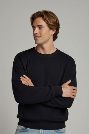 St. John's Bay Schwarzer Baumwollpullover - Größe XL