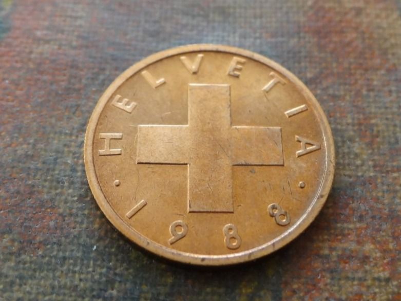 Alle Münzen: 1 Rp. 1988  (A) – Gebraucht aus Romanel-sur-Lausanne von Swift13