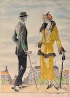 Art Deco - Original-Zeichnung von 1922