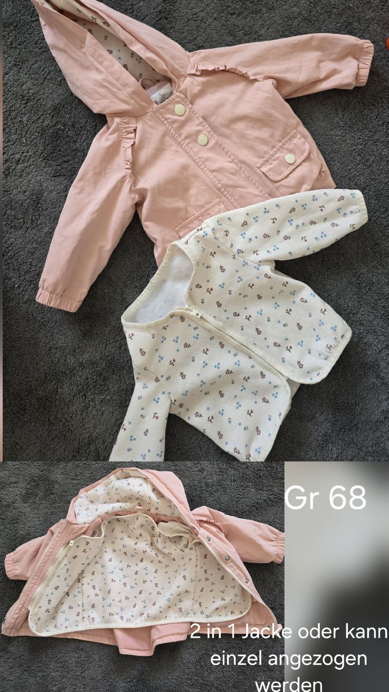Giacche & Cappotti: 2in1 Jacke rosa Grösse 68 – Usato da Sulgen venduto da Seven_Speed