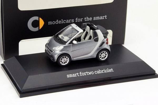 Smart Modellautos: Smart Fortwo Cabriolet 2007-2016 grau / silber / schwarz – Neu und originalverpackt aus Gerlafingen von espero88 2