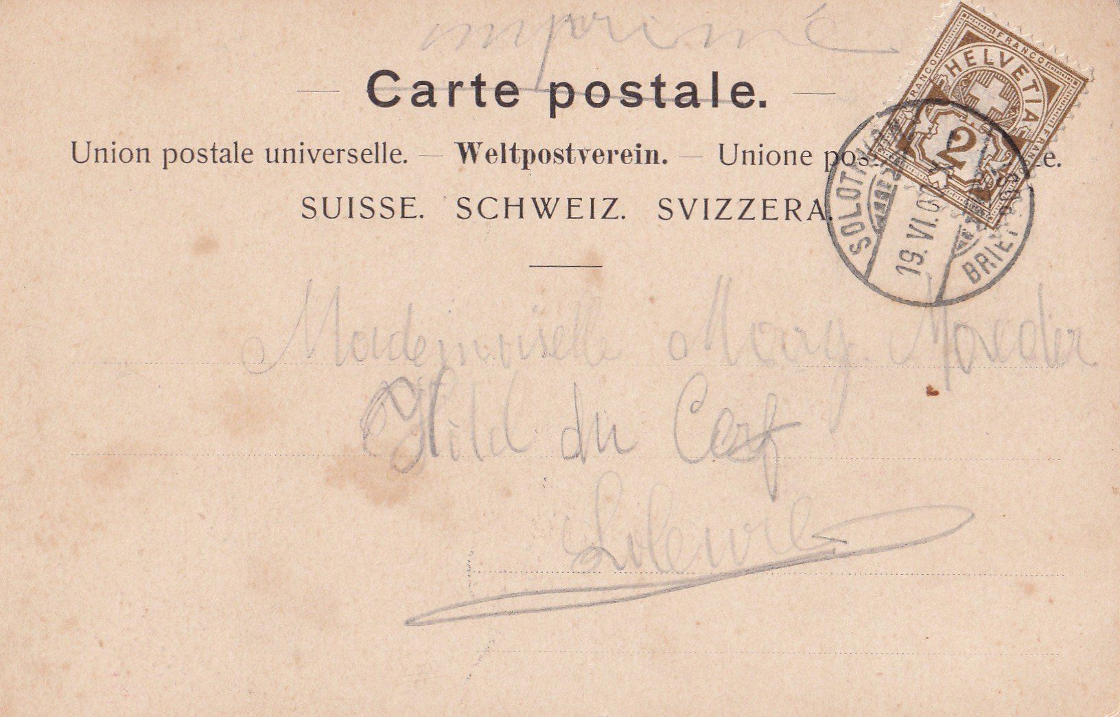 Cartes postales: Solothurn Hauptgasse – D'occasion à Olten par clotaldi 1