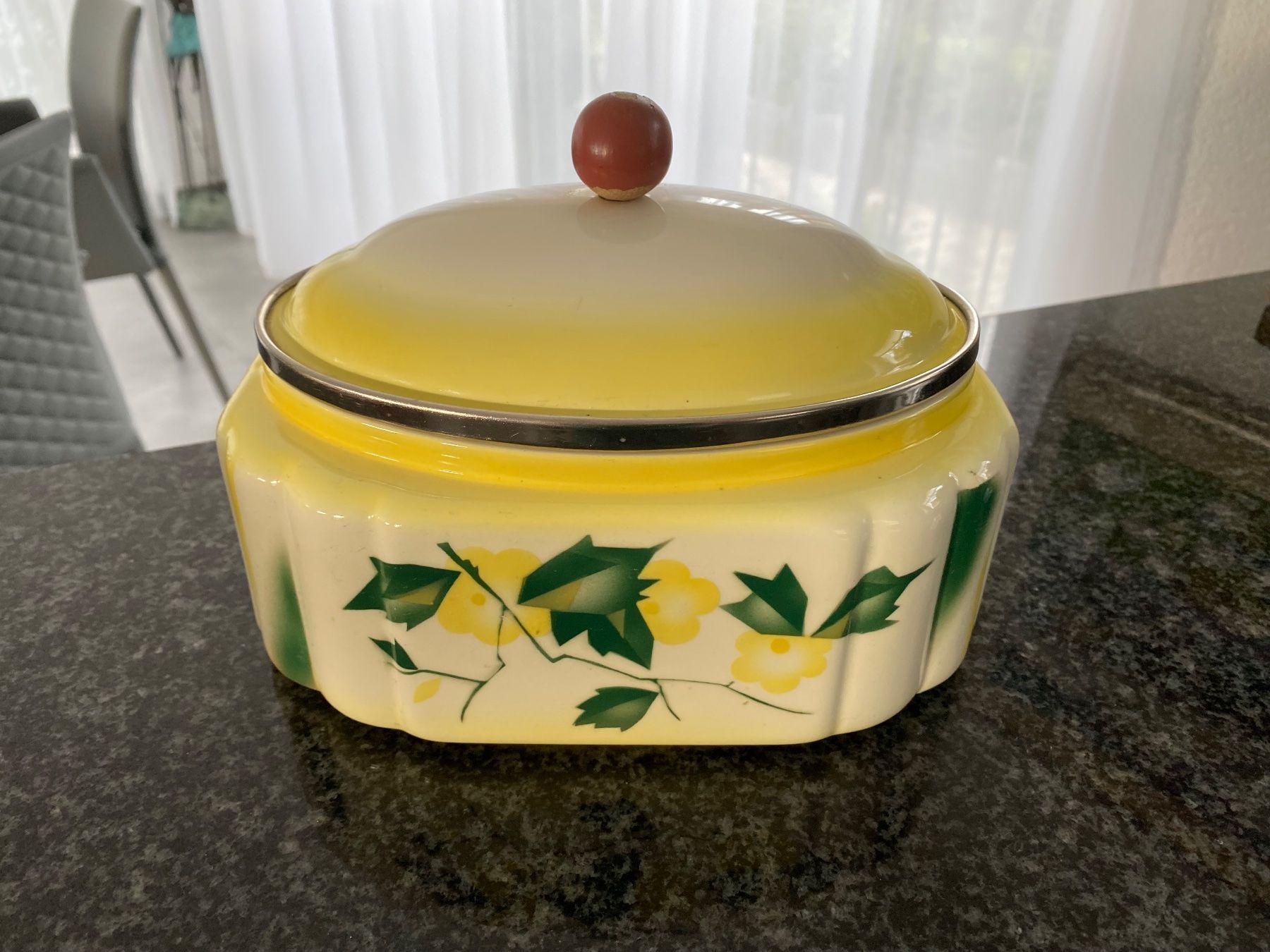 Zuccheriere: Alte Deckeldose Spritzdekor Vintage Retro – Usato da Buchs ZH venduto da Sten7 7
