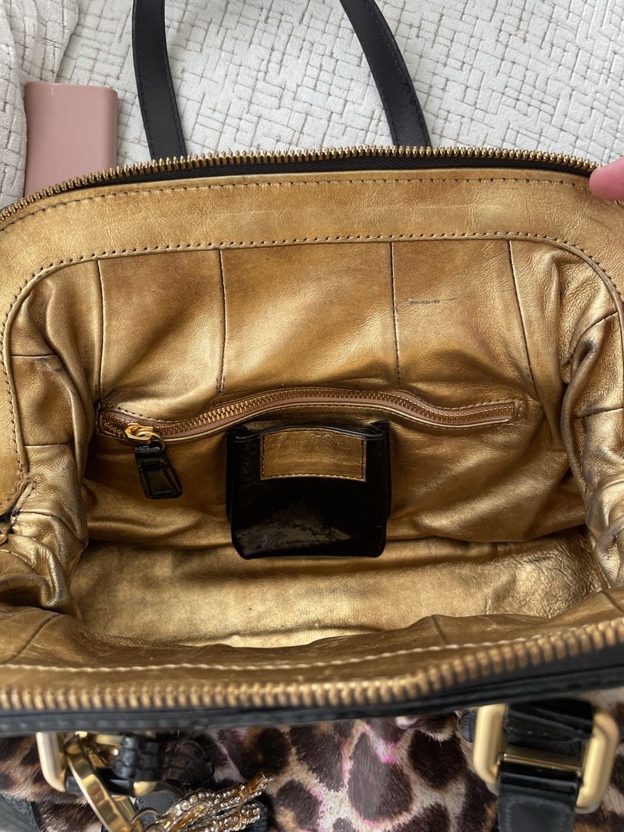 Borse da donna: Mauro Valponi sac leopard dorée  – Nuovo (secondo la descrizione) da Genève venduto da iry_67wr 5