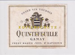 Etikette für Wein - Gamay "Quintefeuille" /bd