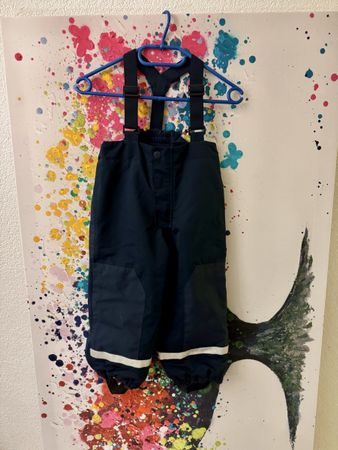 H&M Winter Ski Snow Pants Suspenders Gr. 104 Navy blue
