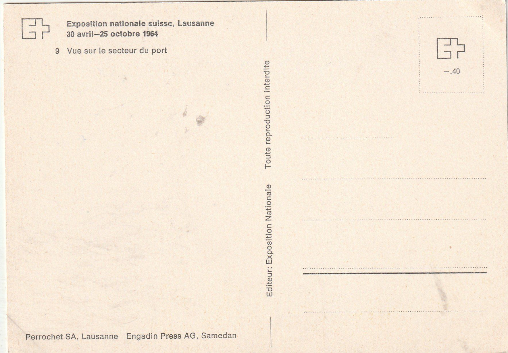 Ansichtskarten: EXPO Lausanne 1964 – Gebraucht aus Lumbrein von made02 1