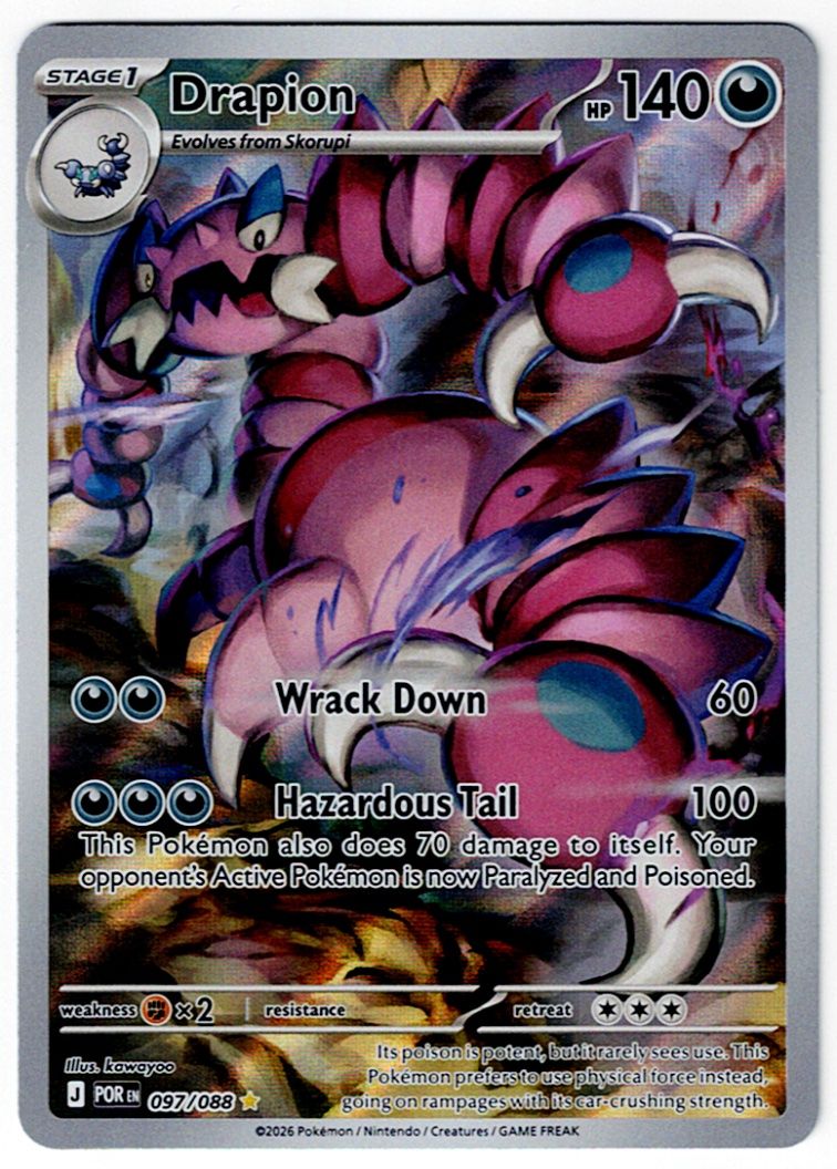Pokémon Carte collezionabili: Pokemon / Drapion / Perfect Order / Illustration – Nuovo (secondo la descrizione) da Langenthal venduto da tcg-longvalley