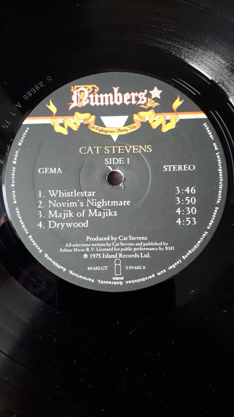 Dischi in vinile: Cat Stevens LP - Numbers – Usato da Seewen SZ venduto da SuperpumaDisplayTeam 5