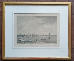 Bild - Kupferstich,  vue de la ville d'Arbon, im Goldrahmen