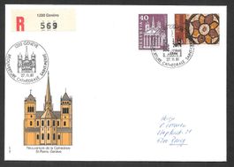 Sonderbrief S. 1075 Réouvert. Cathédrale Genève 27.11.1981