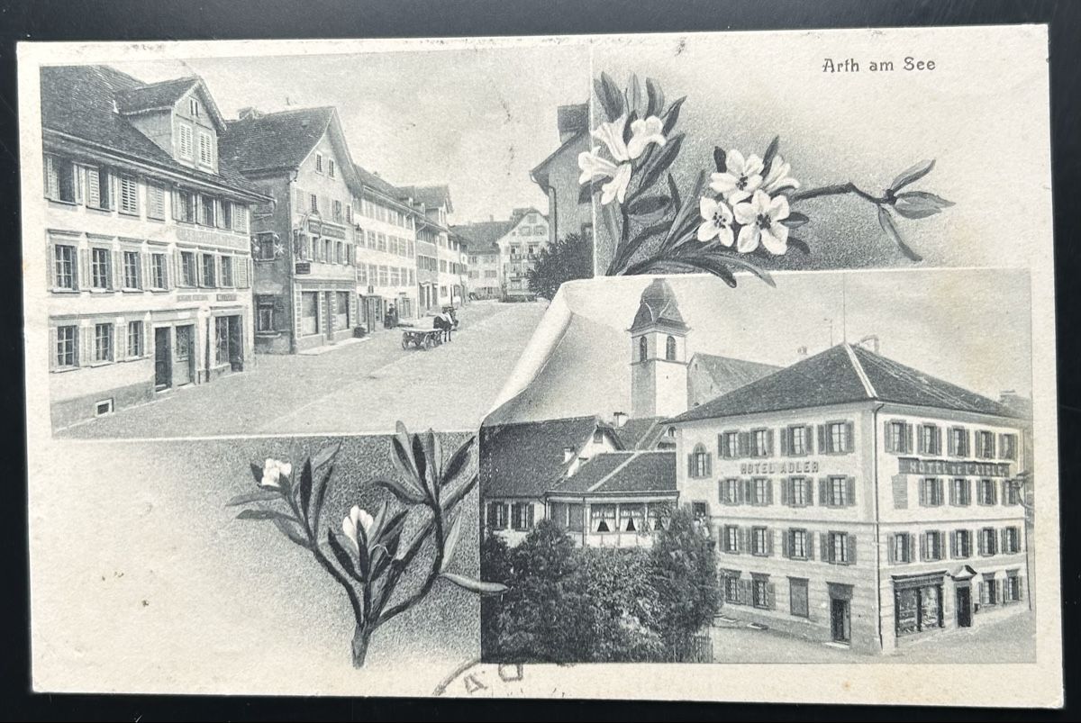 Cartoline postali: Arth am See 1907 – Usato da Horw venduto da Tellbub