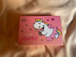 Pummeleinhorn du bist glitzertoll kerze Geschenk rosa