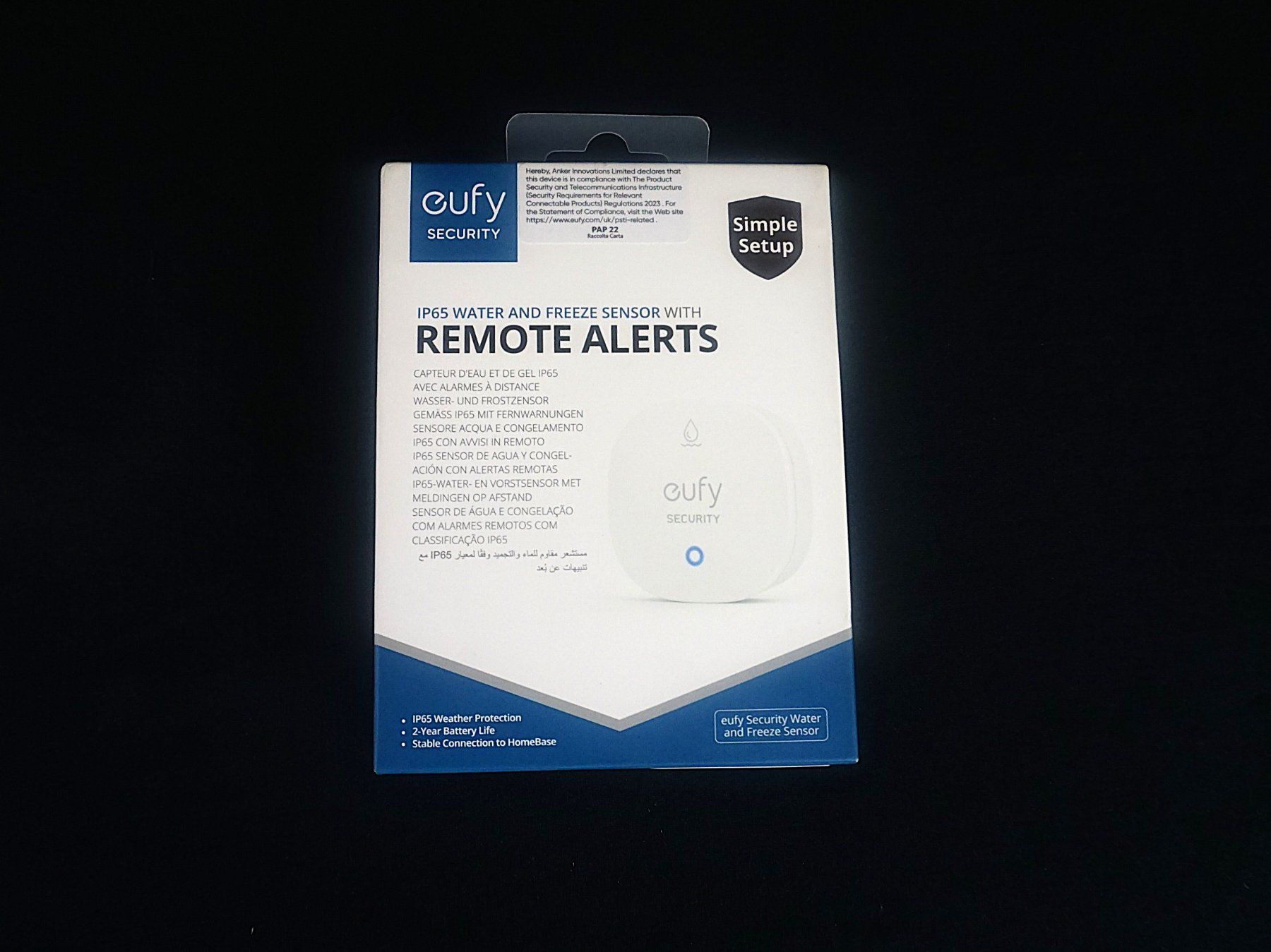 Eufy Sistemi d'allarme: Eufy Security Wasser und Frostsensor – Nuovo (secondo la descrizione) da Pratteln venduto da Restwert_Pratteln
