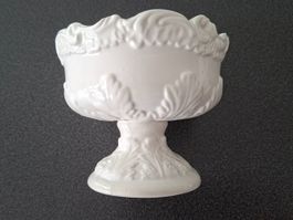 Blumenschälchen Keramik weiss Rokoko-Style