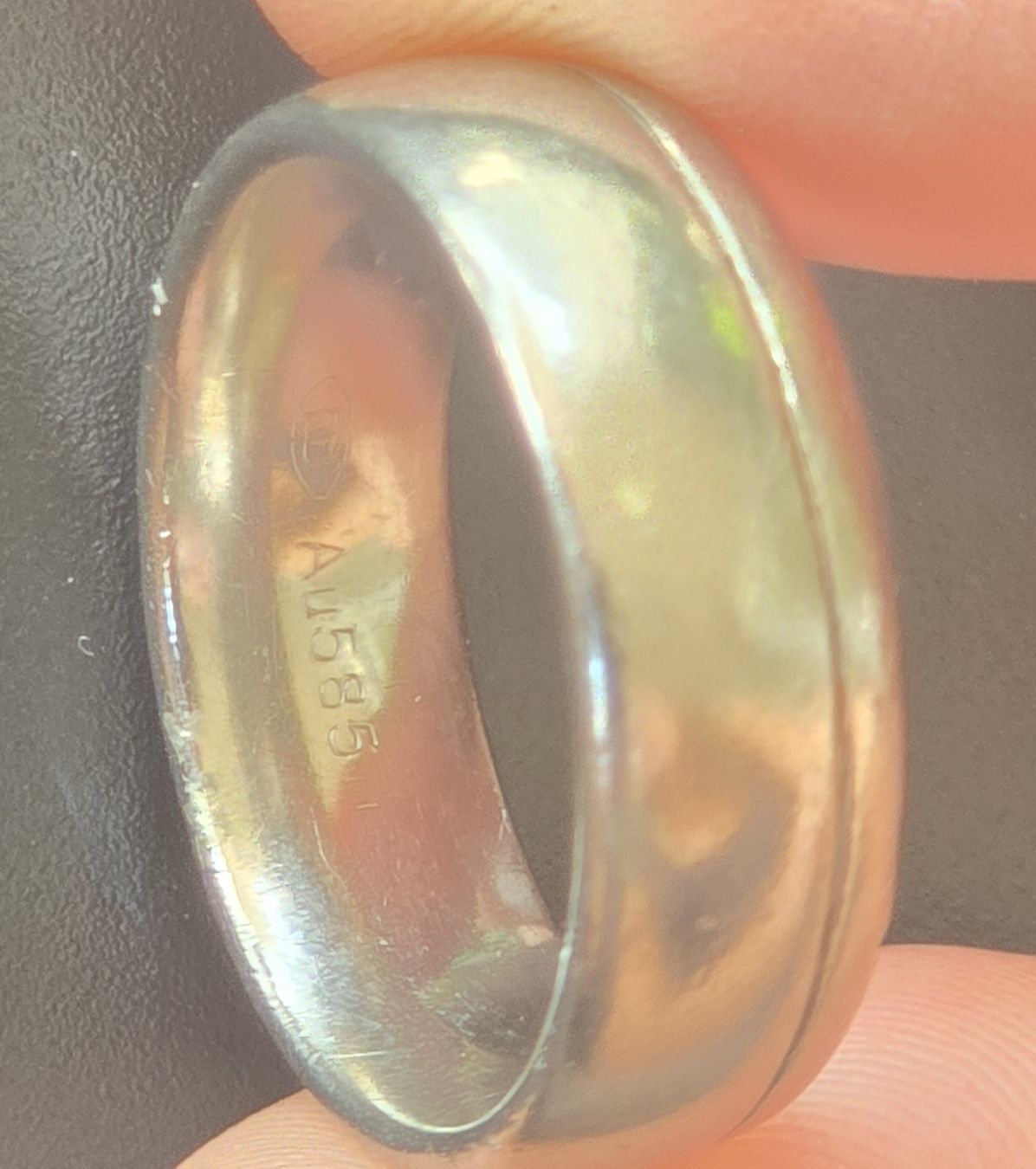 Ringe: Goldring 585 Teilmattiert – Gebraucht aus Ottenbach von M.Langer 1