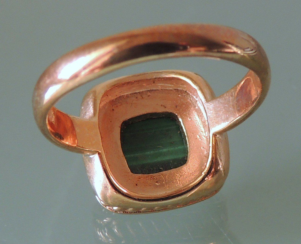 Pompidou Anelli: POMPIDOU rotvergoldeter Silber 925 Fingerring Malachit Gr.58 – Nuovo (secondo la descrizione) da Waldenburg venduto da schaller707 3