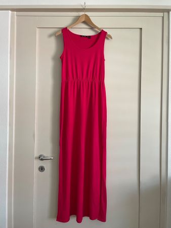 Sommerkleid Maxikleid lang pink Grösse S