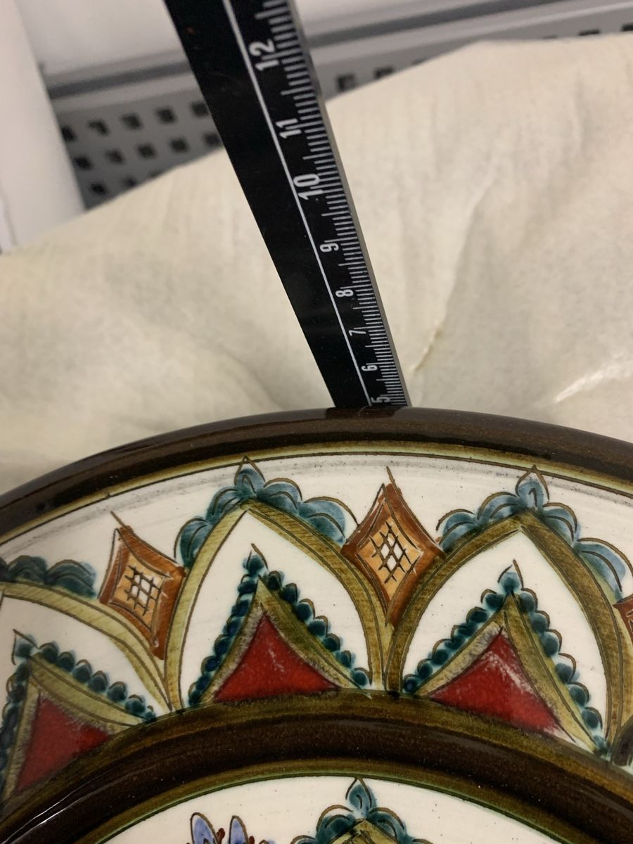 Teller: grosser handbemalter Keramikteller  32cm K7 – Neu (gemäss Beschreibung) aus Erlenbach ZH von Ritschly 2