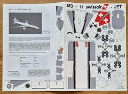 Modellbogen MD-11,  SWISSAIR