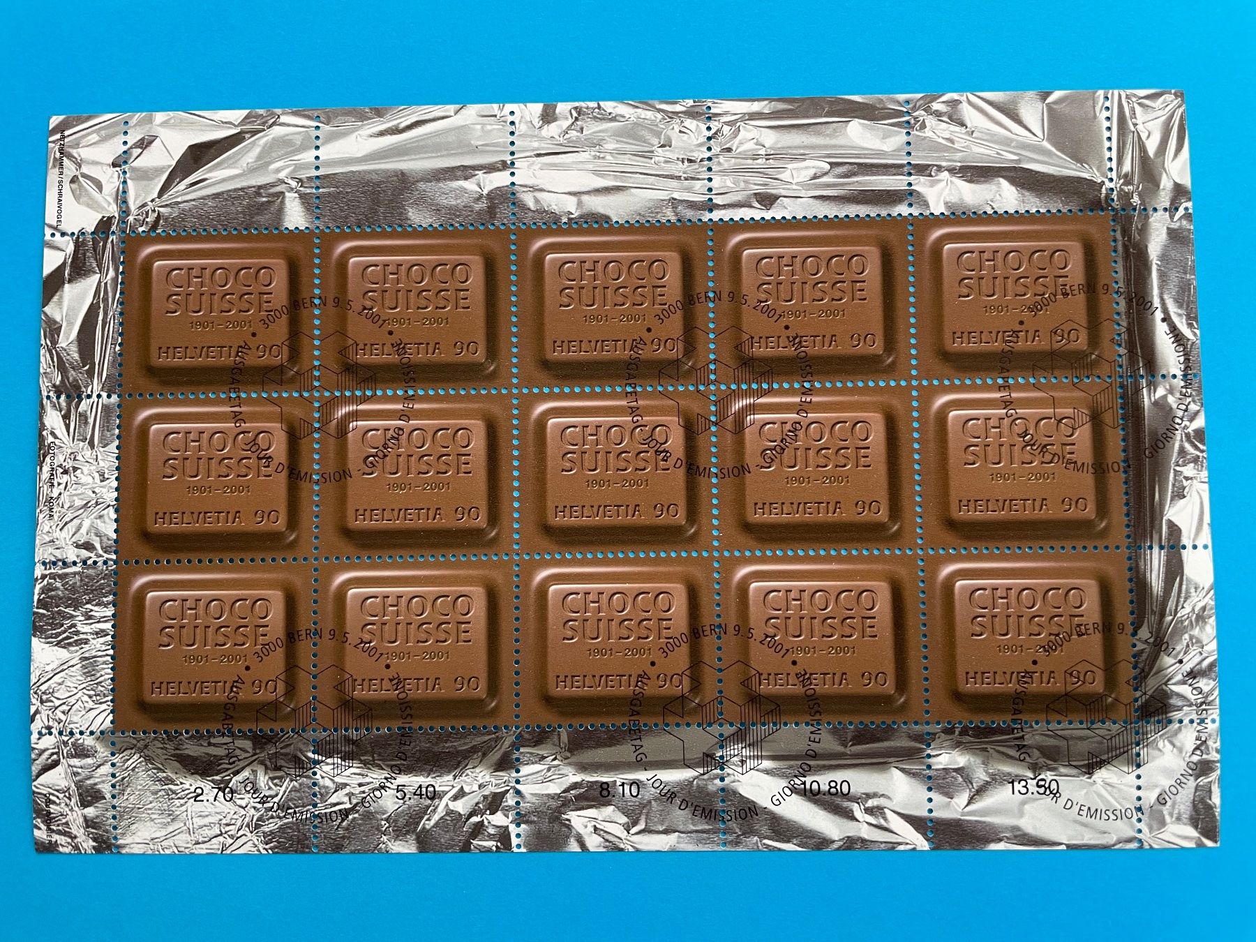 Tutti i francobolli: Bloc chocolat dès 1.- – Usato da Sonceboz-Sombeval venduto da Comment2