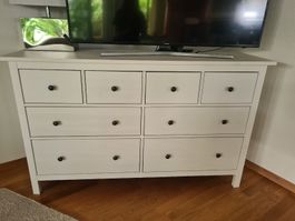 Kommode Hemnes 8 Schubladen weiss gebeizt 160x96cm