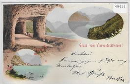 Gruss vom Vierwaldstättersee - Multiview - Litho