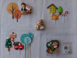 Cake Topper Set, diverse Figuren, Dekoration Torte