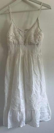 Sommerliches Kleid, weiss, Gr. Free - perfekt für den See!