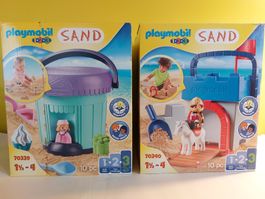 PLAYMOBIL Sandkasten Sandburg 70340 & Sandbäckerei 70339 NEU