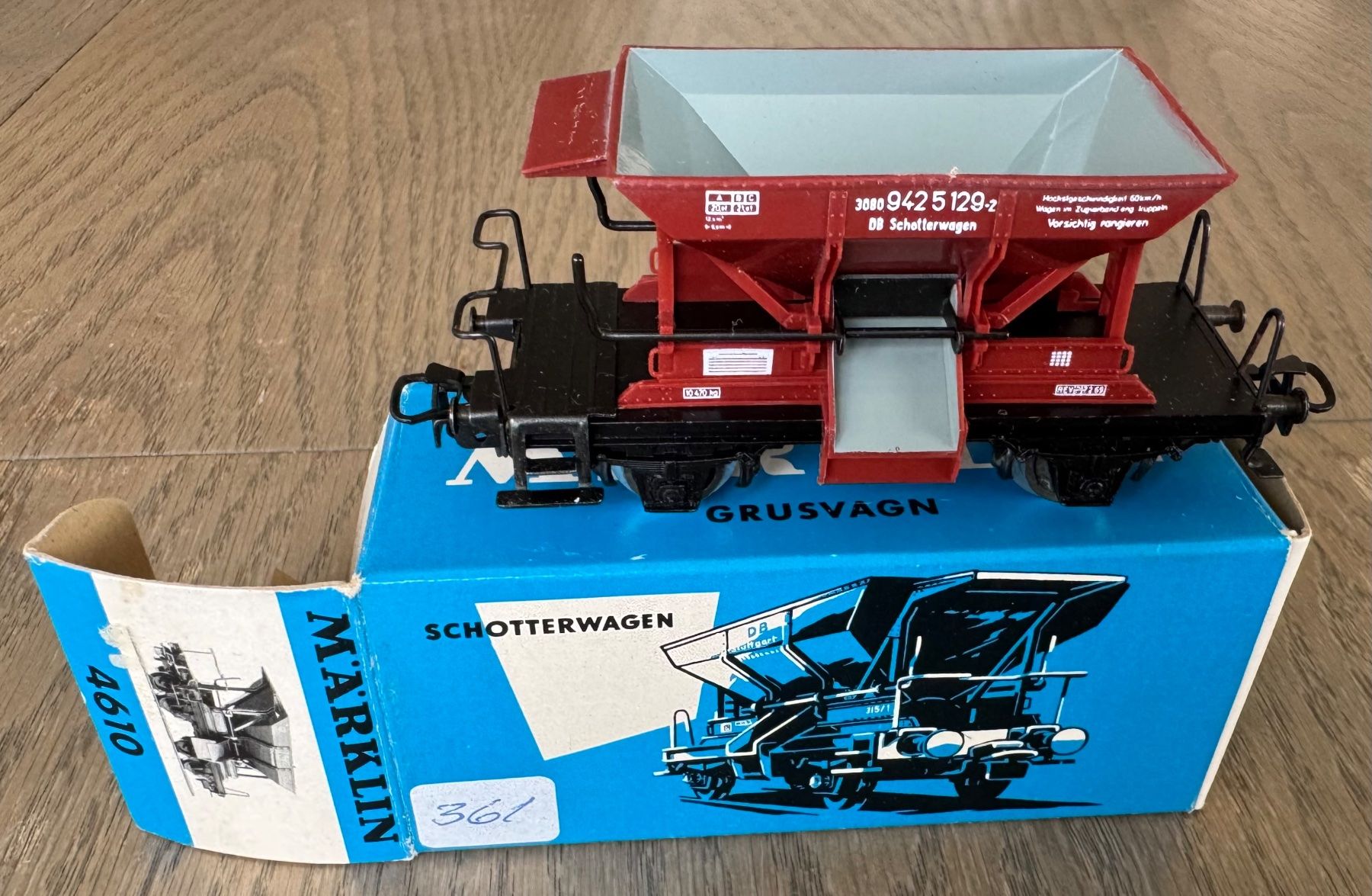 Märklin Modellini di ferrovie: Schotterwagen der DB; OVP – Usato da St. Moritz venduto da Manu7500