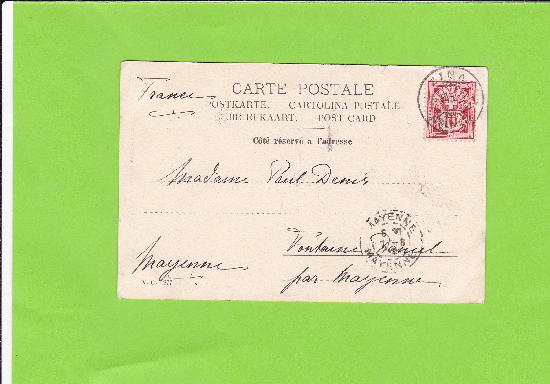 Cartoline postali: Dans les Alpes – Usato da St. Peterzell venduto da neckertal 1