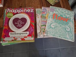 22 Original Flow Hefte wie neu und 9 Happinez Hefte