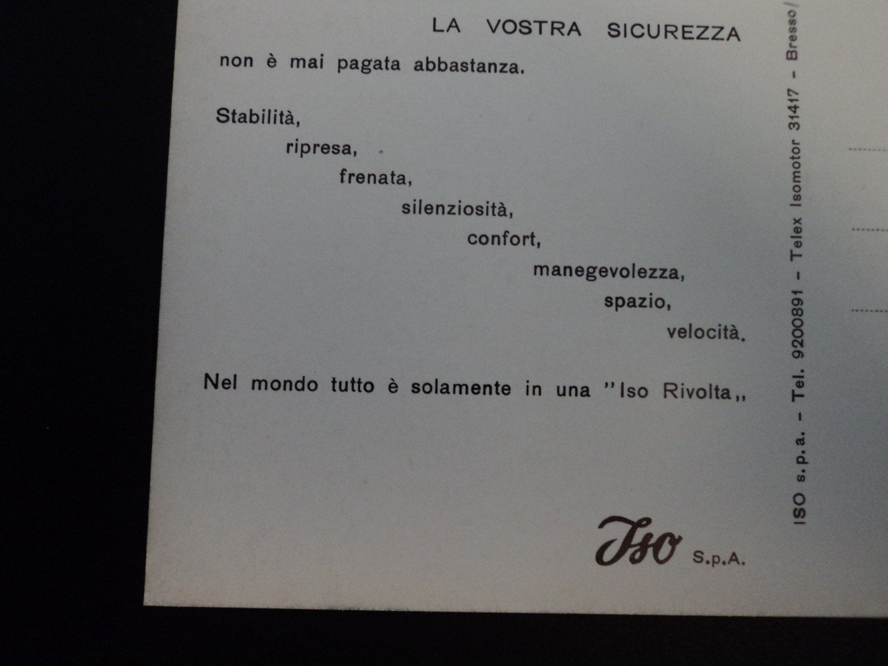 Documents: Prospekt Postkarte Iso Rivolta mit Rivolta und Grifo – D'occasion à Schwarzenburg par modelCARama 5