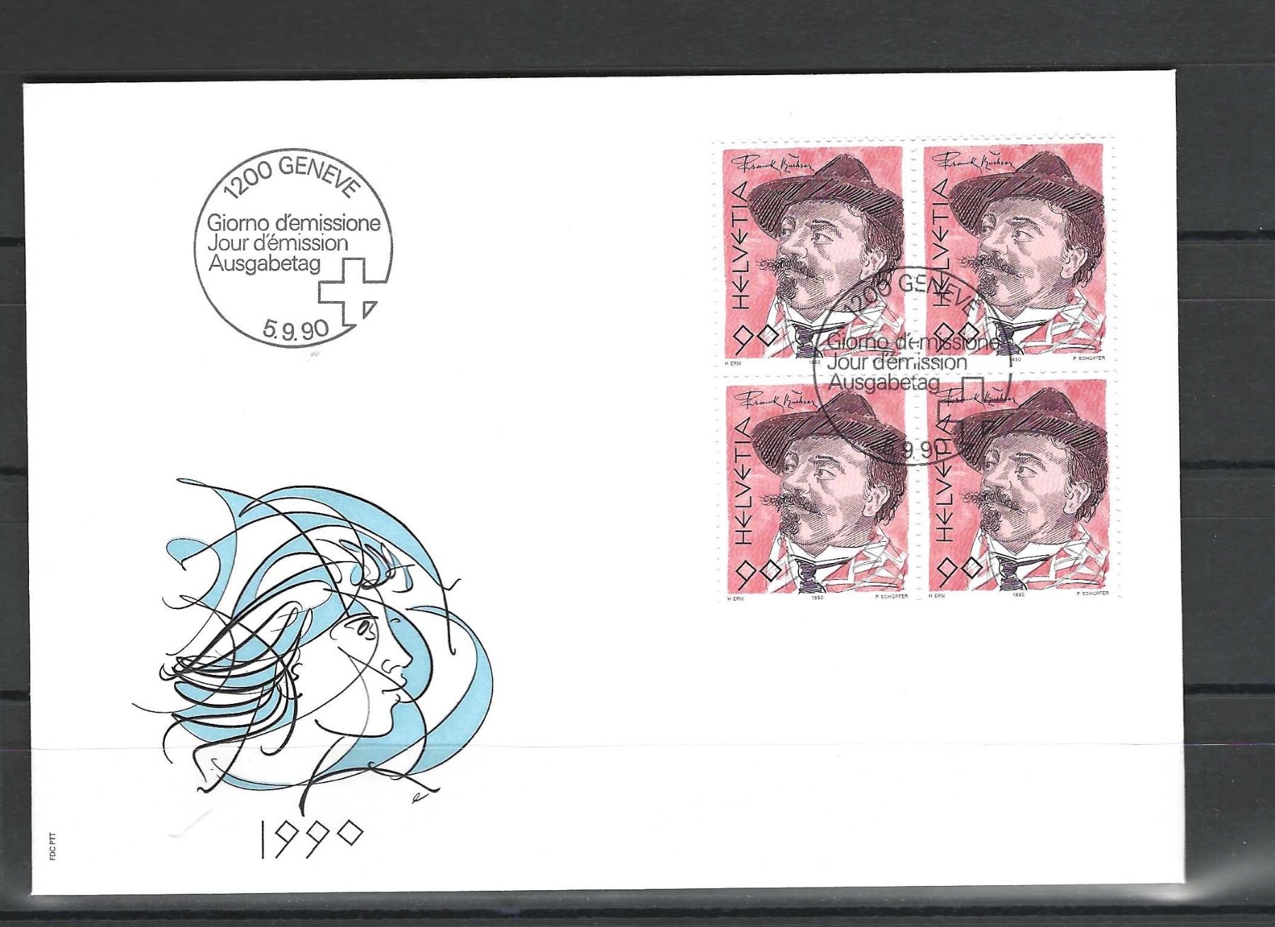 Tutti i francobolli: CH FDC VIERERBLOCK 1990 – Usato da Koblenz venduto da Markenhimmel