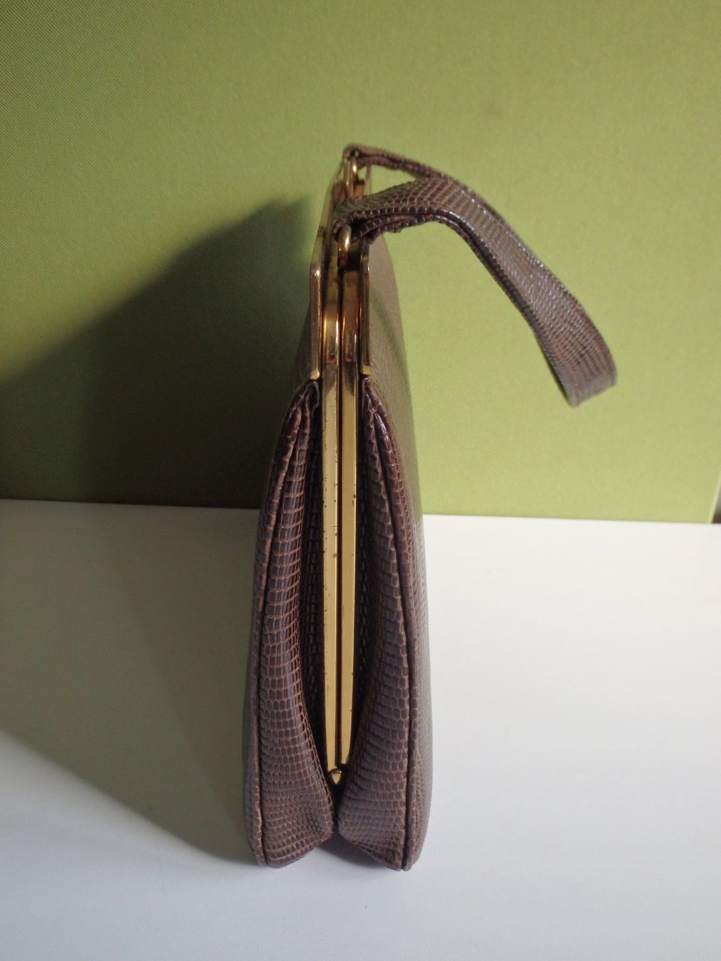 Borse da donna: braune Vintage Eidechs Tasche – Usato da Schöfflisdorf venduto da pullux 1