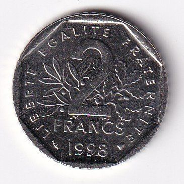 Tutti le monete: Frankreich 2 ffr 1998ss+ – Usato da Neuchâtel venduto da karlpierrino 1