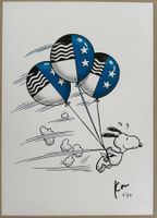 KeC: Snoopy fliegt übers Aargau, signiert 7/10