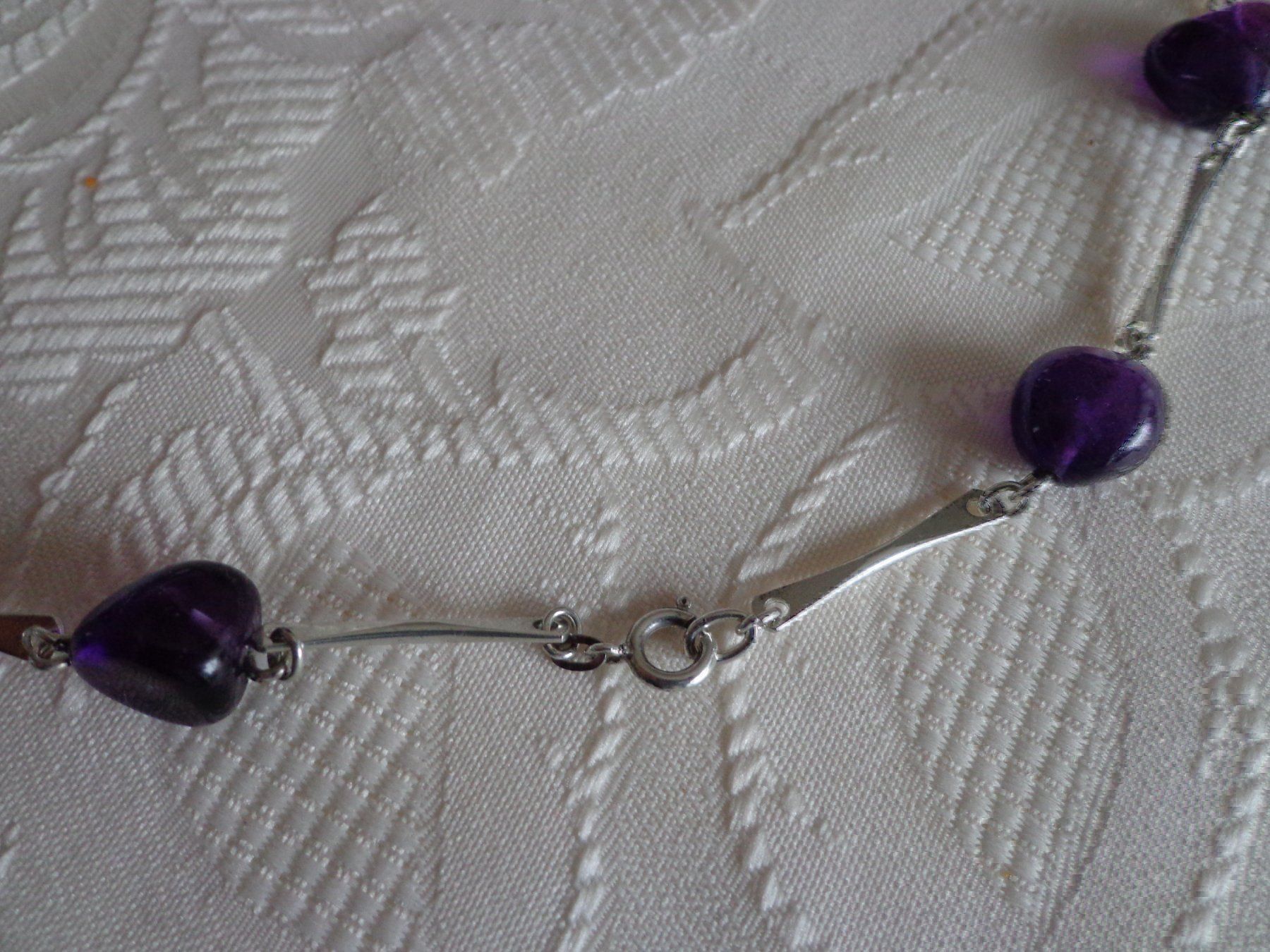 Colliers: Kette Silber 835 mit Amethysten 61cm – D'occasion à Würenlingen par soltus 1