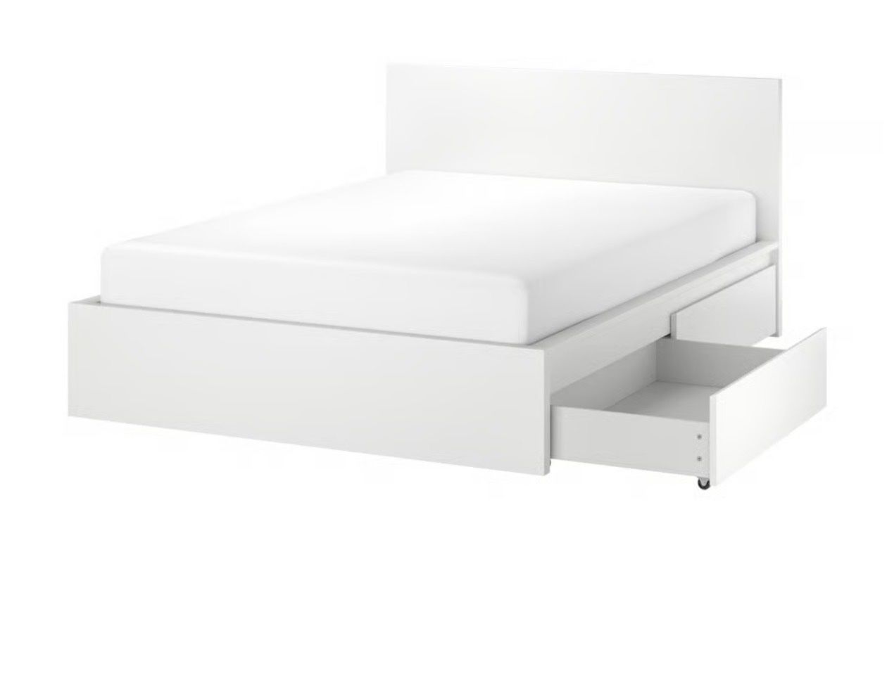 Ikea Letti: Ikea MALM Bed frame,w 4 storage boxes, white, 160x200 cm – Usato da Pratteln venduto da nad_b9cx 1
