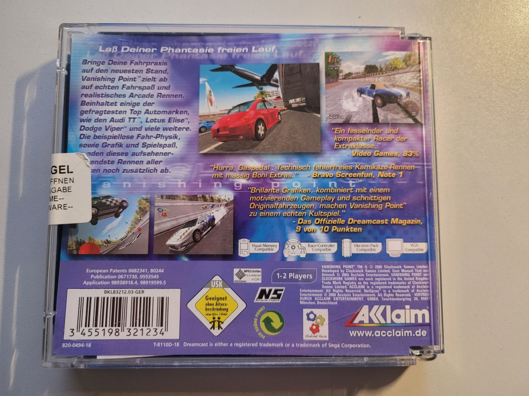 Spiele: Vanishing Point / Sega Dreamcast (PAL) – Gebraucht aus Uezwil von -Retrogames- 1